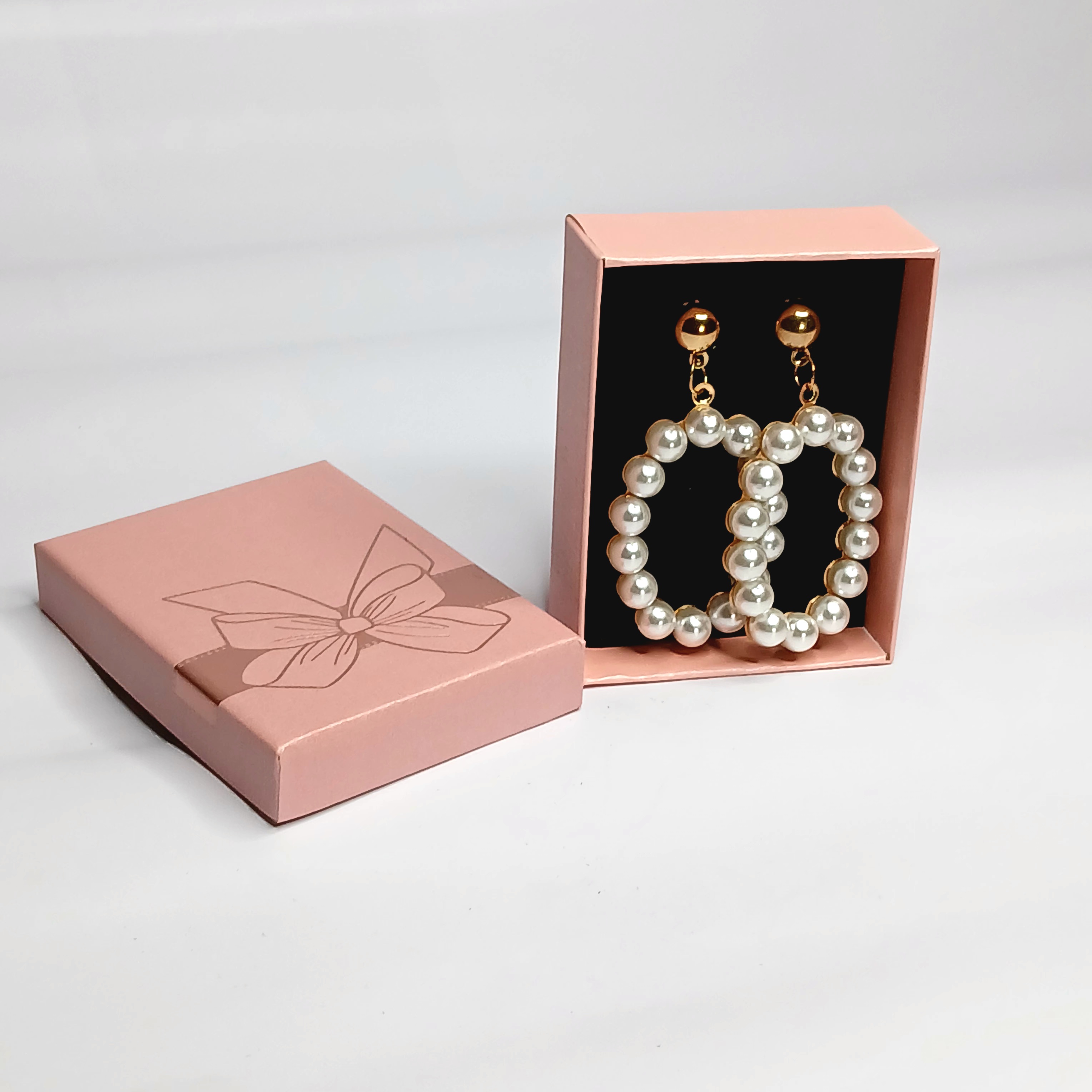 Gold-Silver Pearl Earrings - Thumbnail 2
