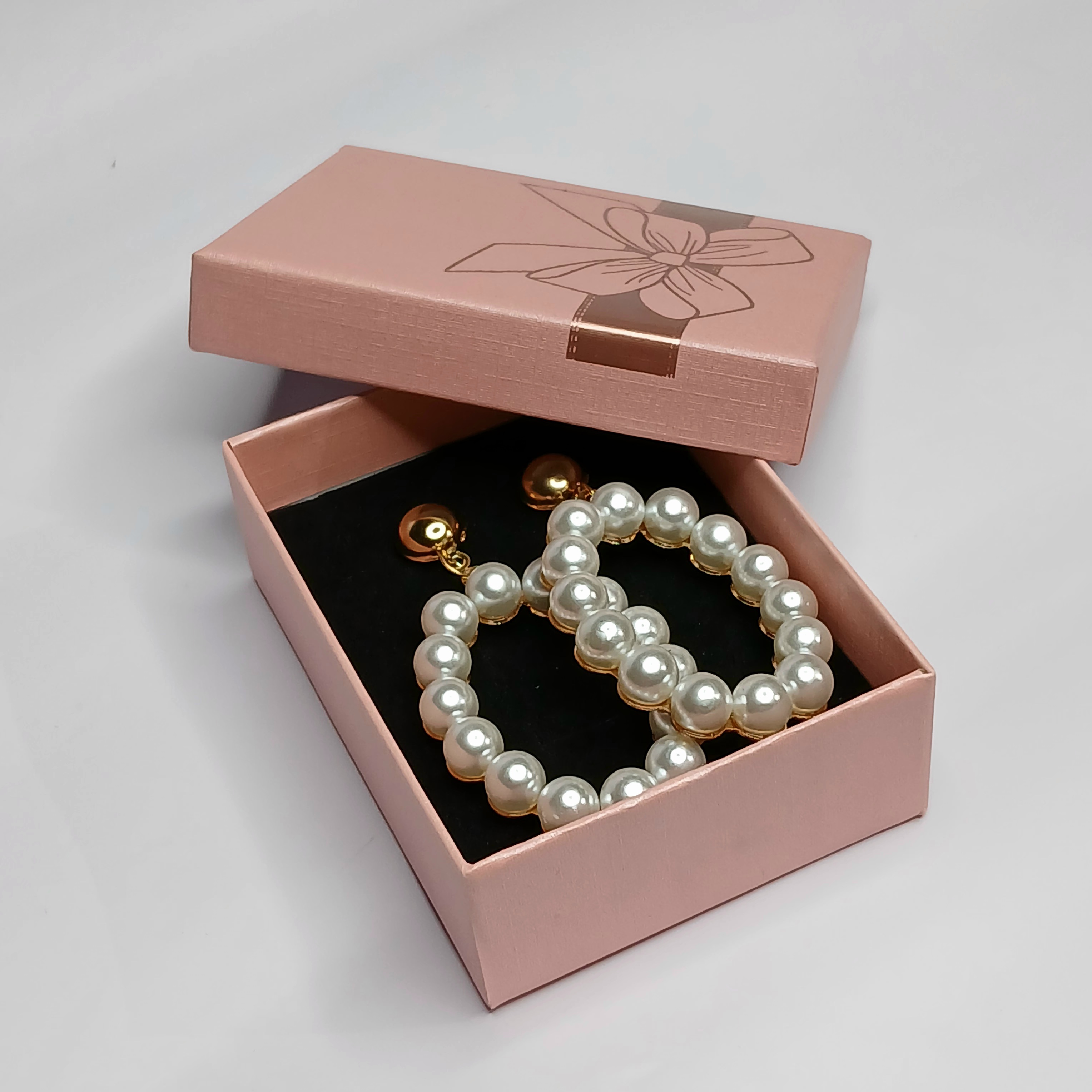 Gold-Silver Pearl Earrings